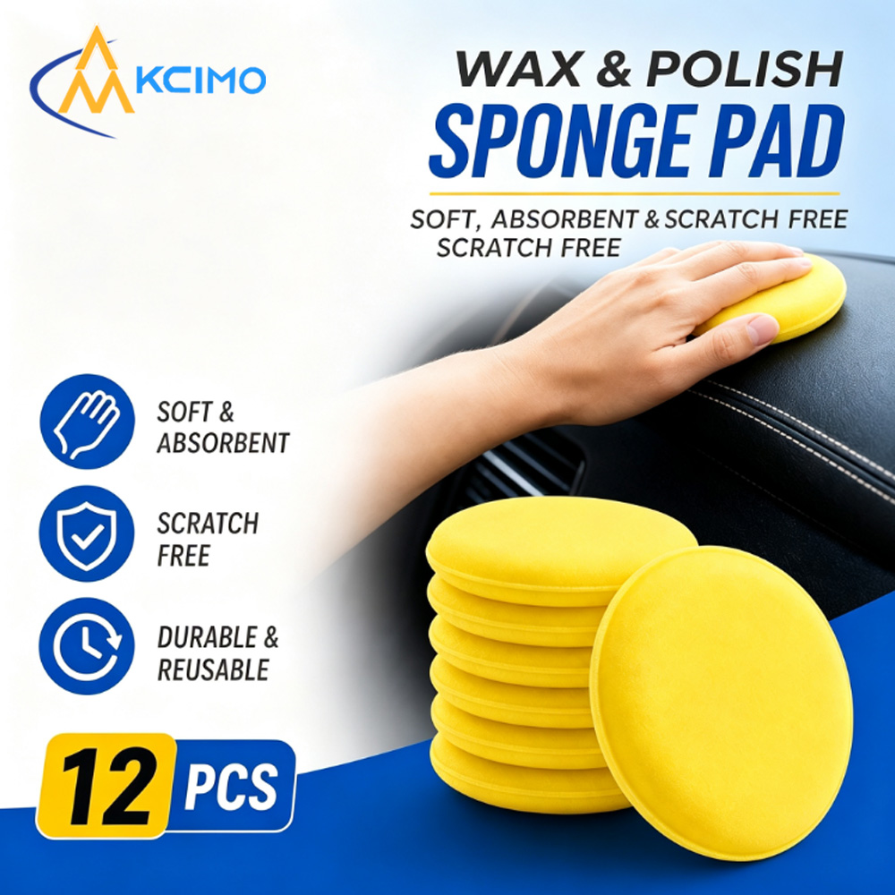Wax Applicator Pad - 12 Buah Bantalan Aplikator Lilin Mobil