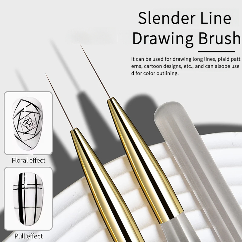 Detailing Brush Set - 1/2/5Pcs Set Kuas Liner Nail Art