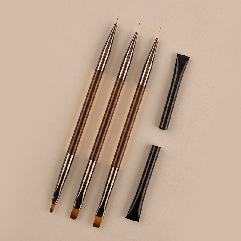 3pcs Set Kuas Nail Art Ujung G - Detailing Brush Set ulasan dan harga