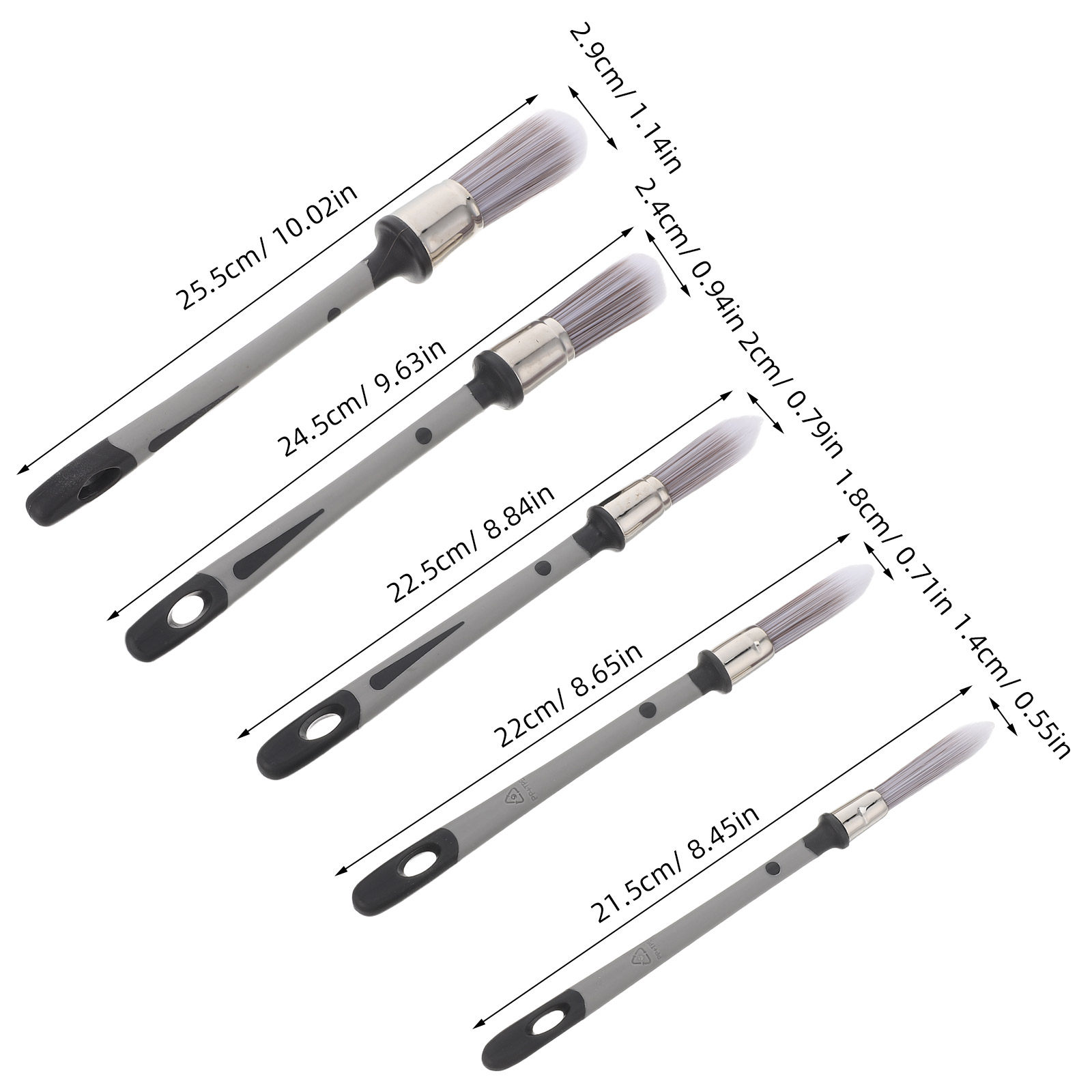 5 Buah Set Kuas Cat Detail den - Detailing Brush Set ulasan dan harga